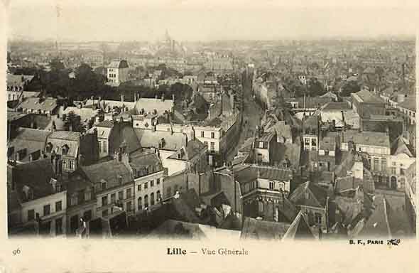vue générale de Lille en 1900