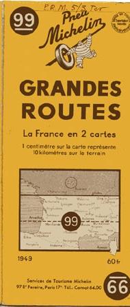 99 GRANDES ROUTES SUD (© MICHELIN - 1941) Cliquer pour découvrir la carte...